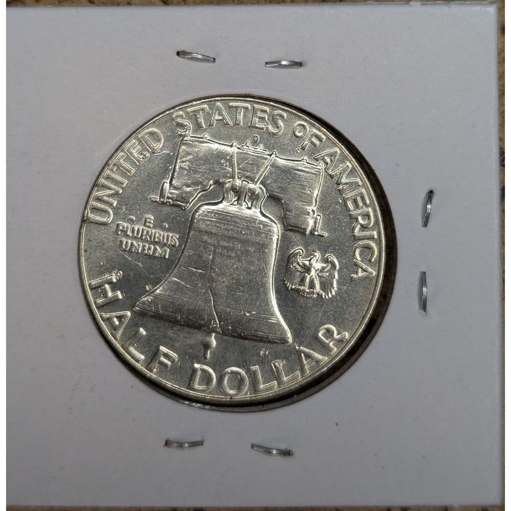 1963-D Franklin Half Dollar – BU Condition, 90% Silver, Denver Mint - Picture 2 of 2